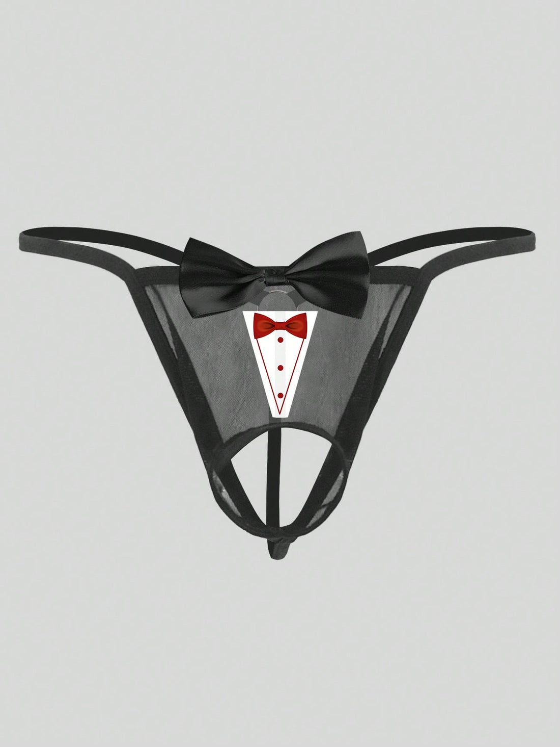 Men’s Casual Shorts With Bow Pattern And Cutout Detail