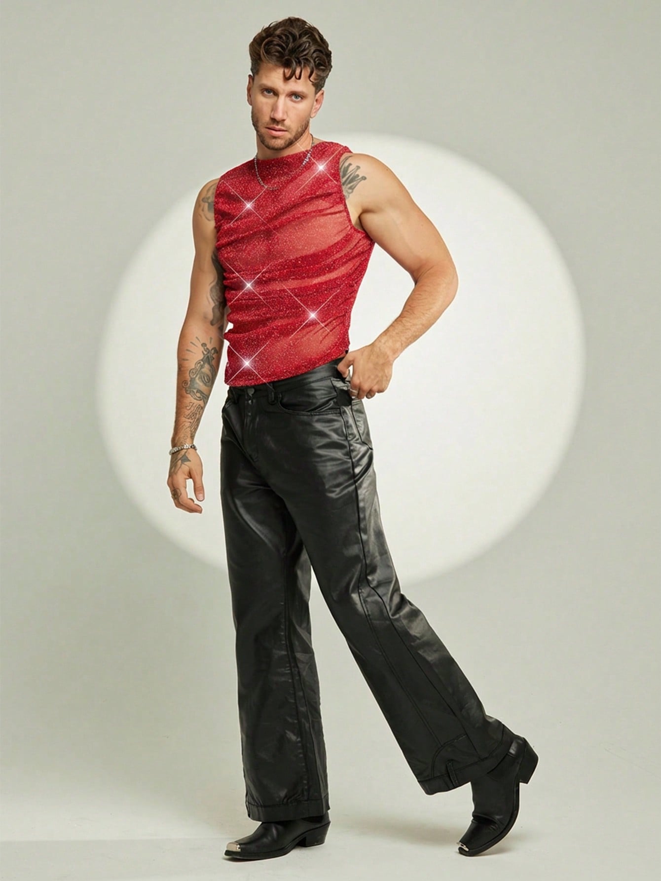 Men's Sheer Mesh Tank Top