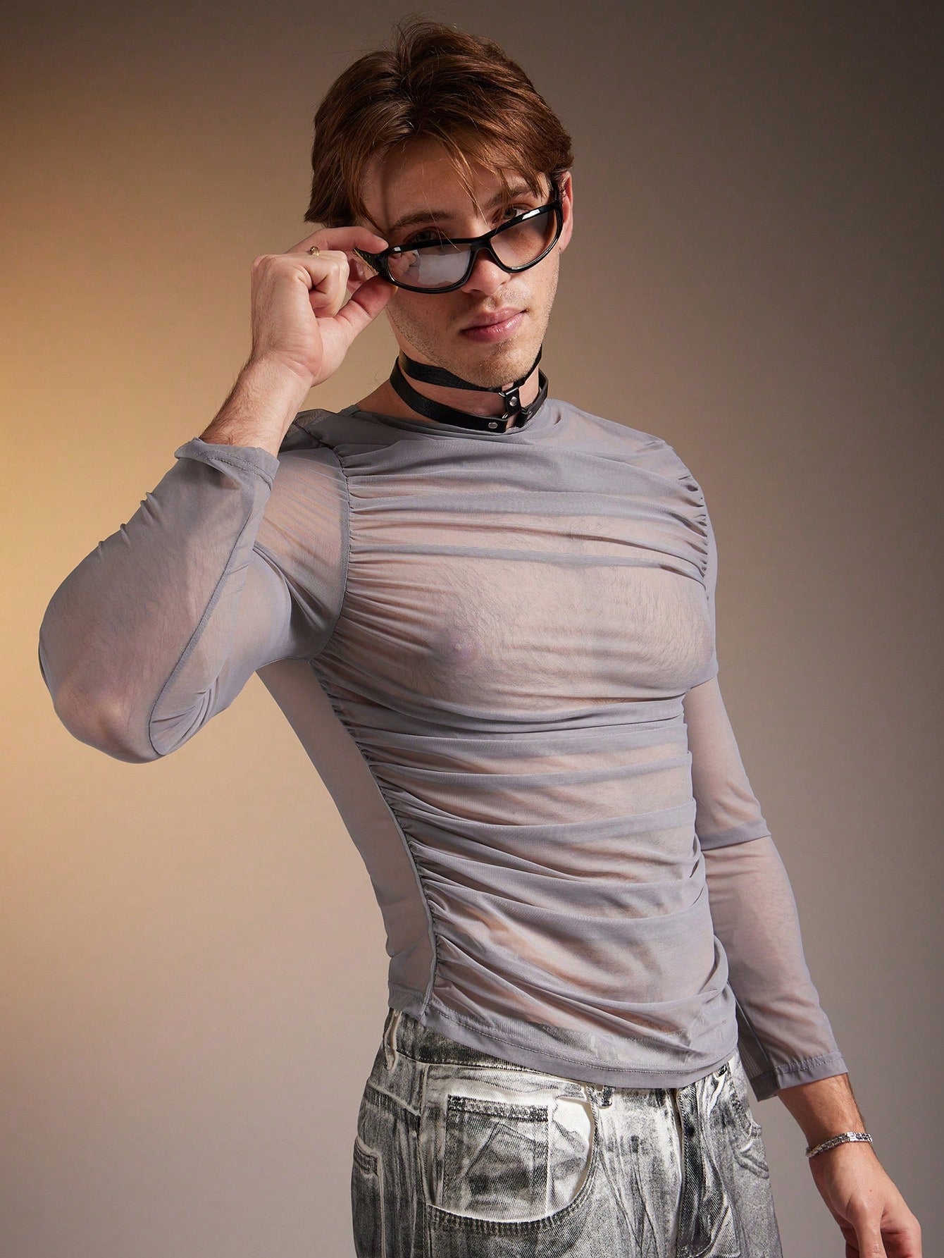 Men's Transparent Soft Long Sleeve T-Shirt
