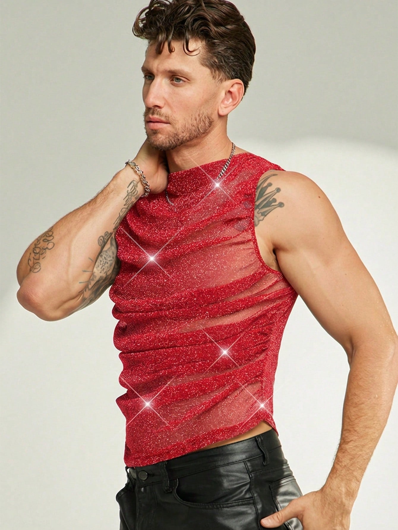 Men's Sheer Mesh Tank Top