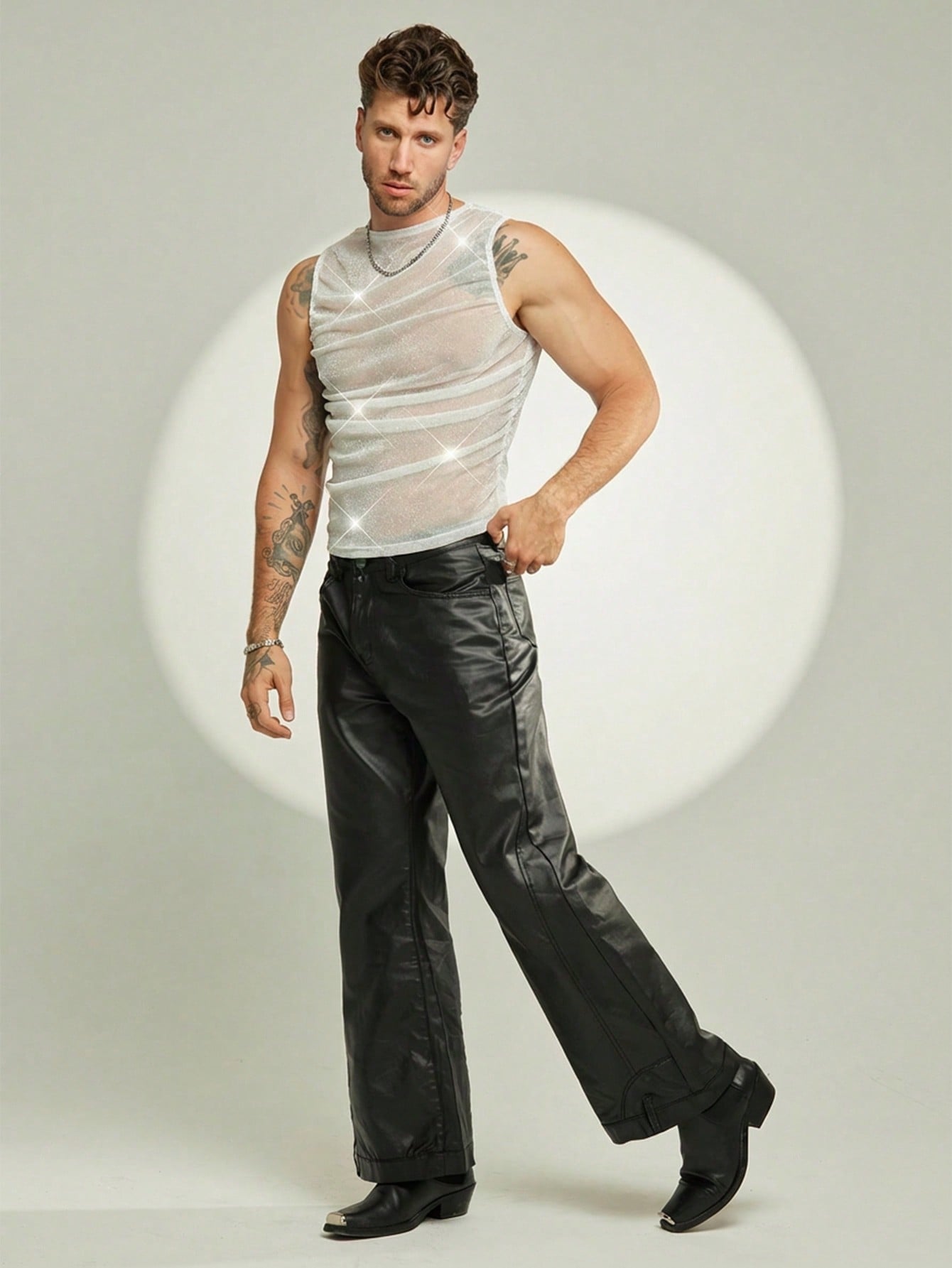 Men's Sheer Mesh Tank Top