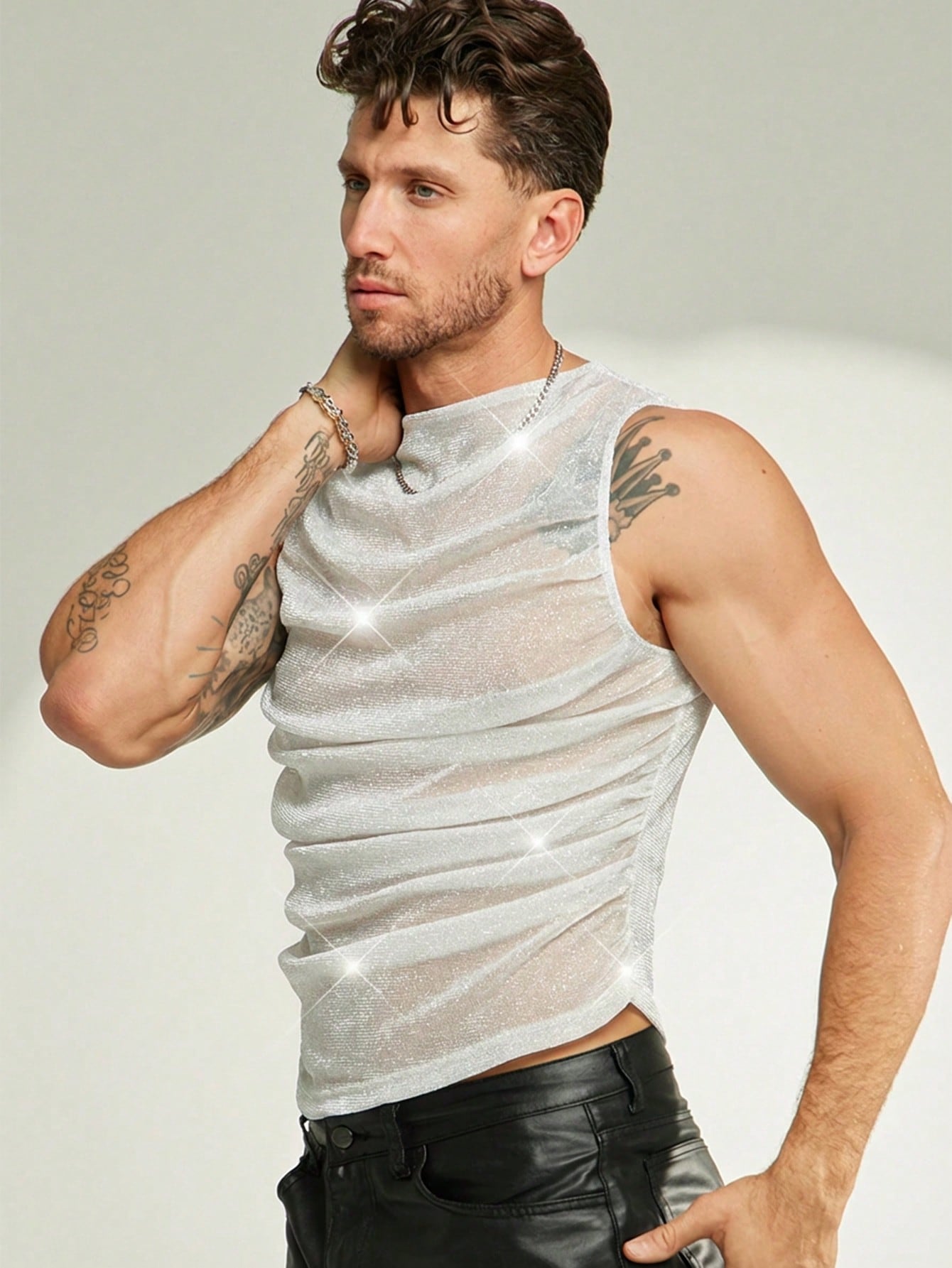 Men's Sheer Mesh Tank Top
