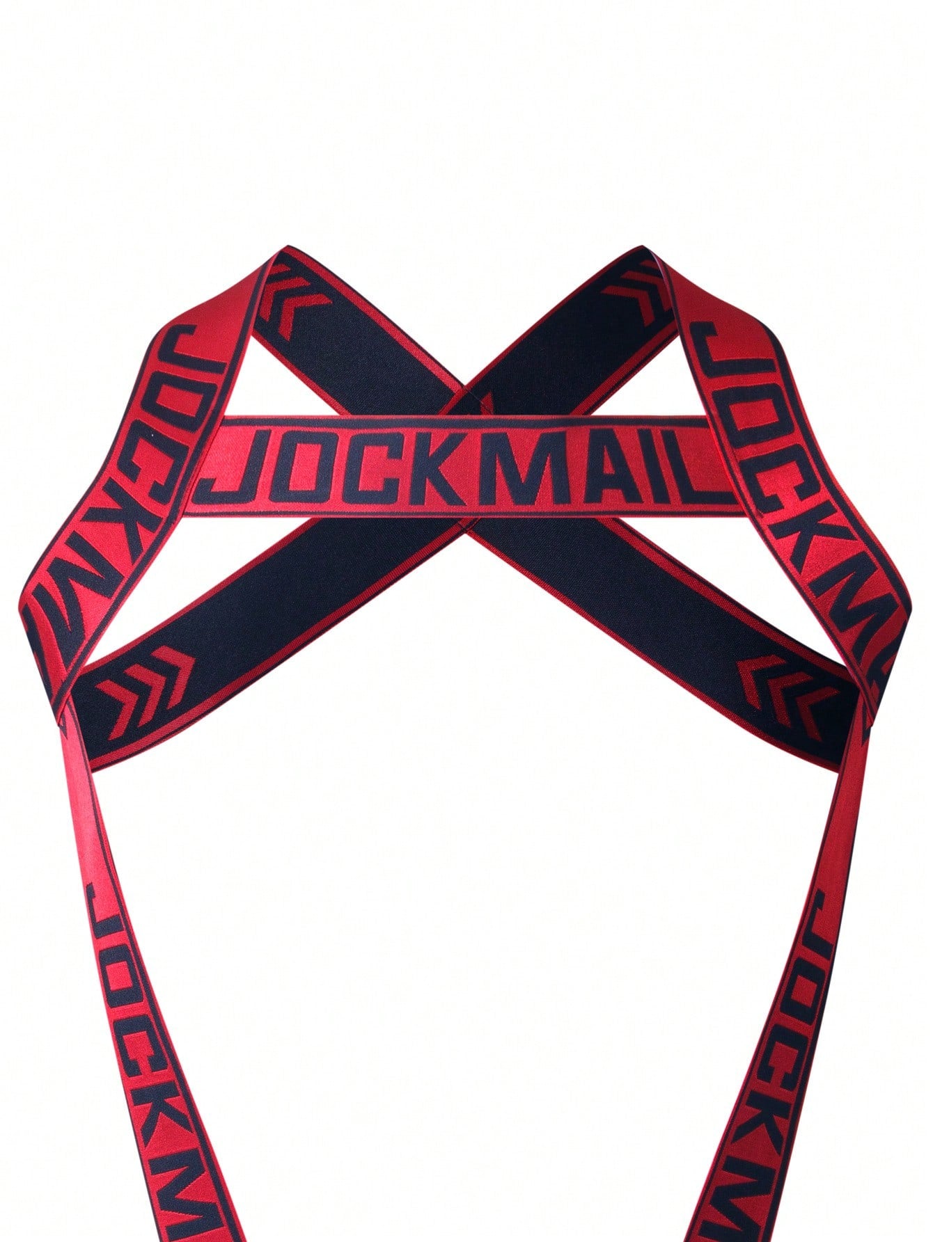 Men's Jockmail 2-in-1 jockstrap underwear with one-shoulder straps, cut-out detail, and medium-stretch polyester elastane fabric.