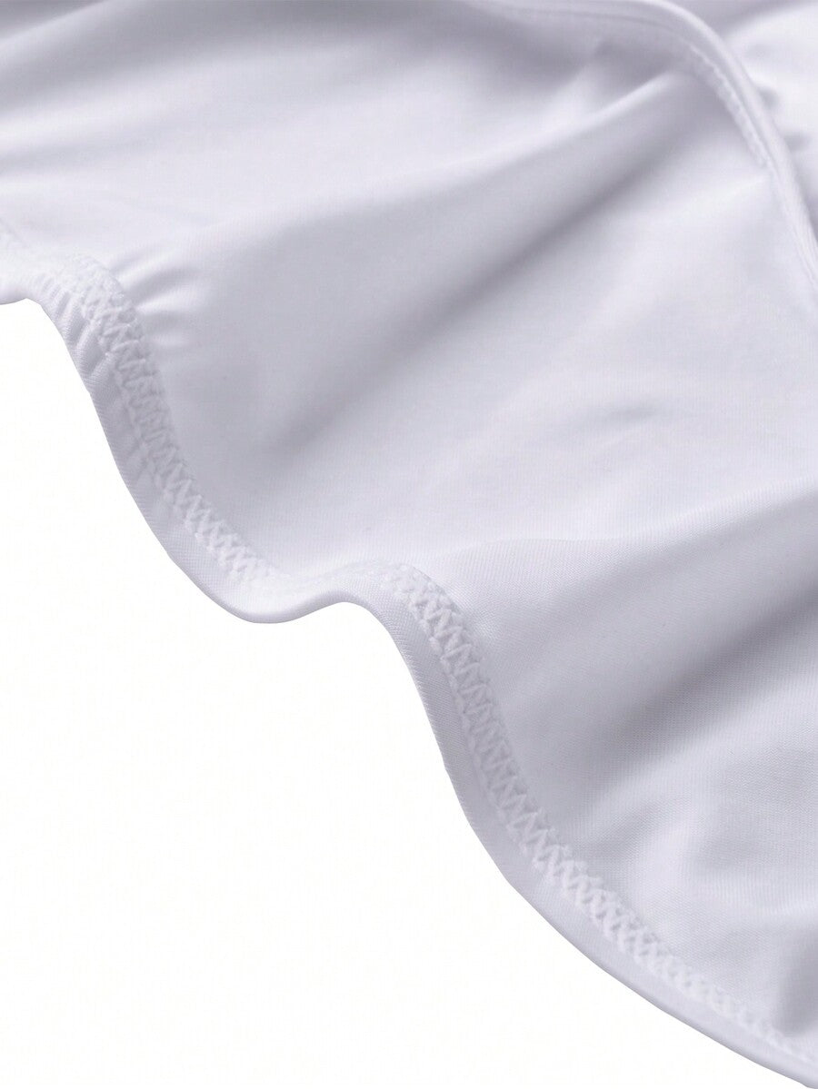 3-pack set of men's low-rise triangle briefs featuring breathable semi-sheer multicolor mesh fabric with medium stretch.