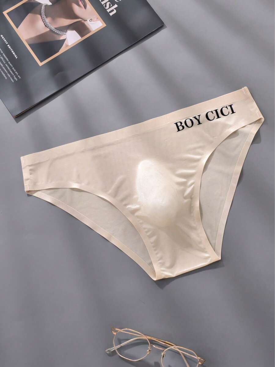 Pack of 5 men's low rise triangle briefs in sporty multicolor plain design made from lightweight stretch fabric.