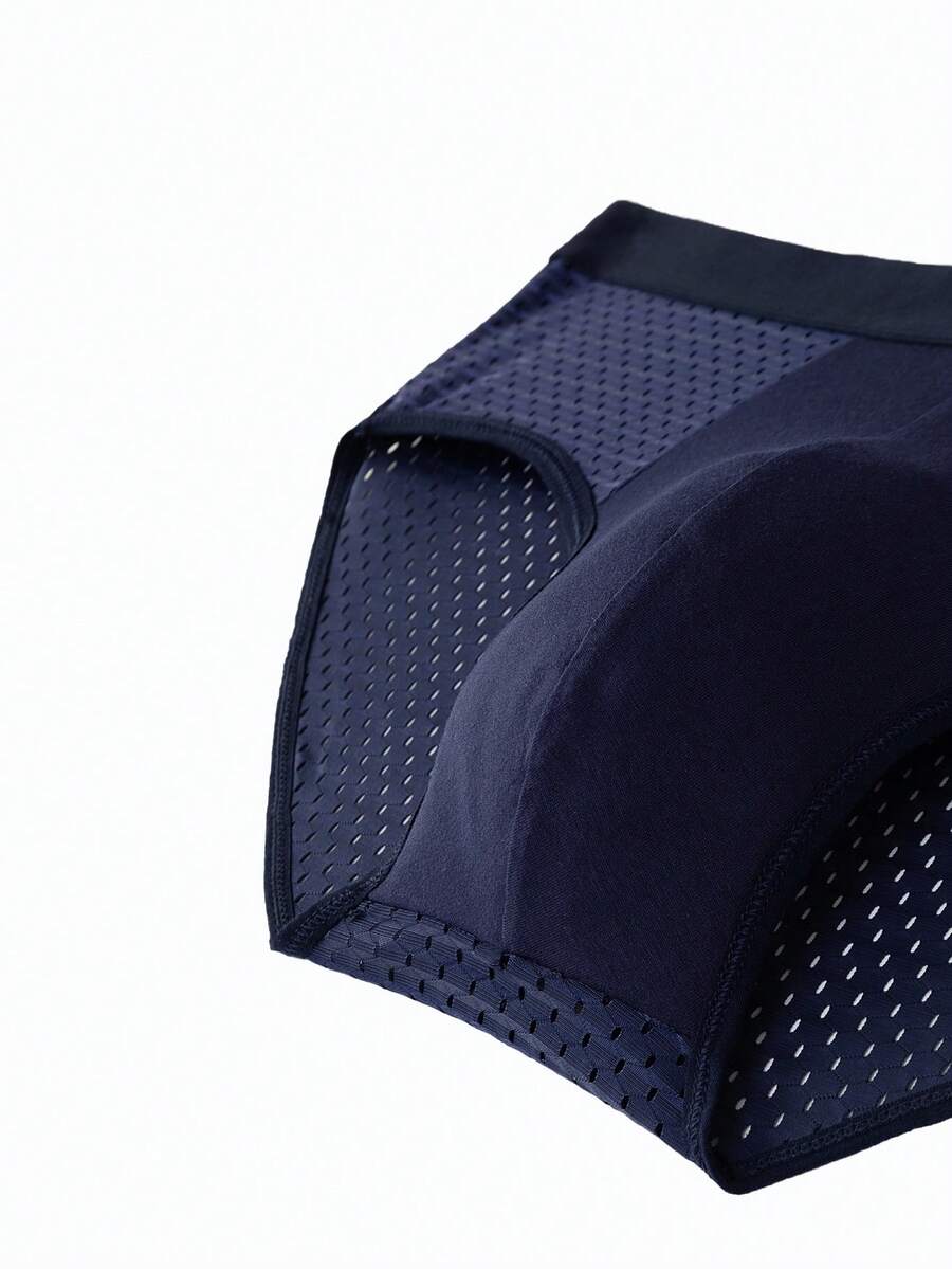 4-piece set of men's sporty mid rise briefs in multicolor stretch knitted fabric