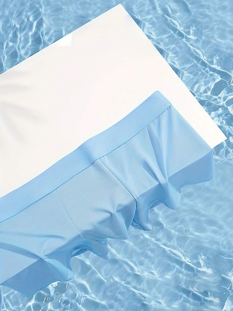 A 4-pack set of men's sporty underwear trunks in multicolor featuring a plain pattern and mid-rise fit.