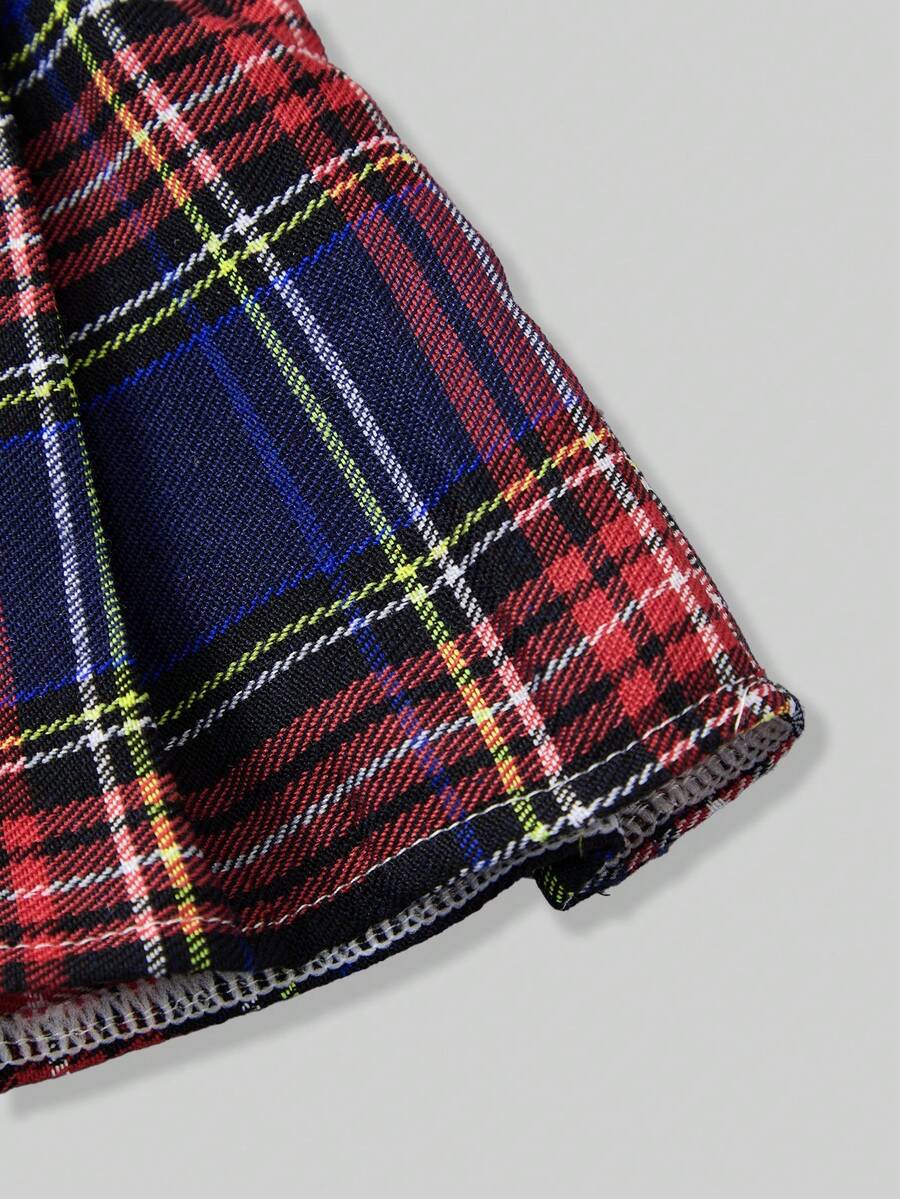 Men's low rise plaid Christmas thong in multicolor red designed for holiday roleplay and couples.