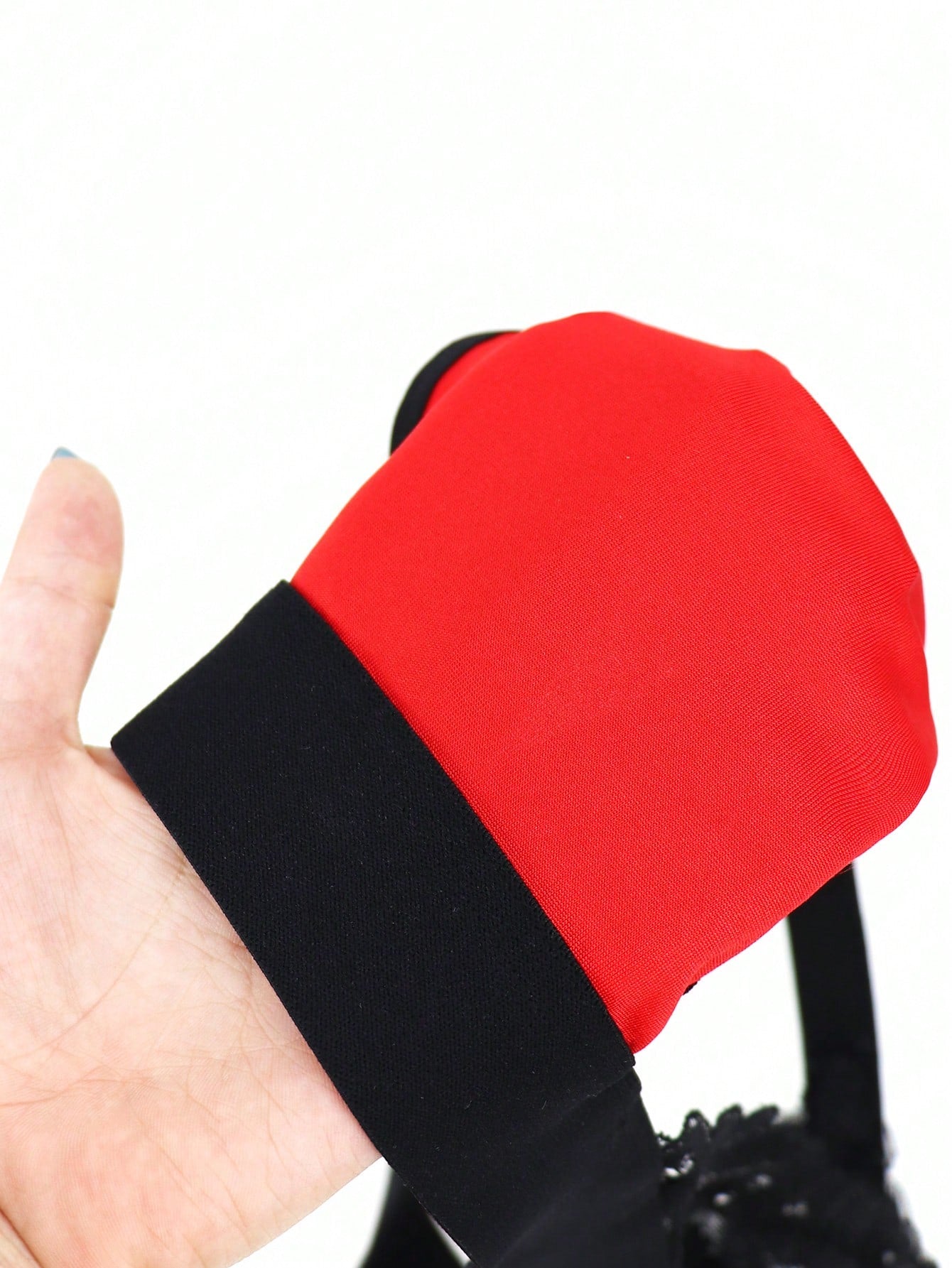 Men's low rise jockstrap underwear with red colorblock design, lace waist, and contrast binding in medium-stretch knitted fabric.