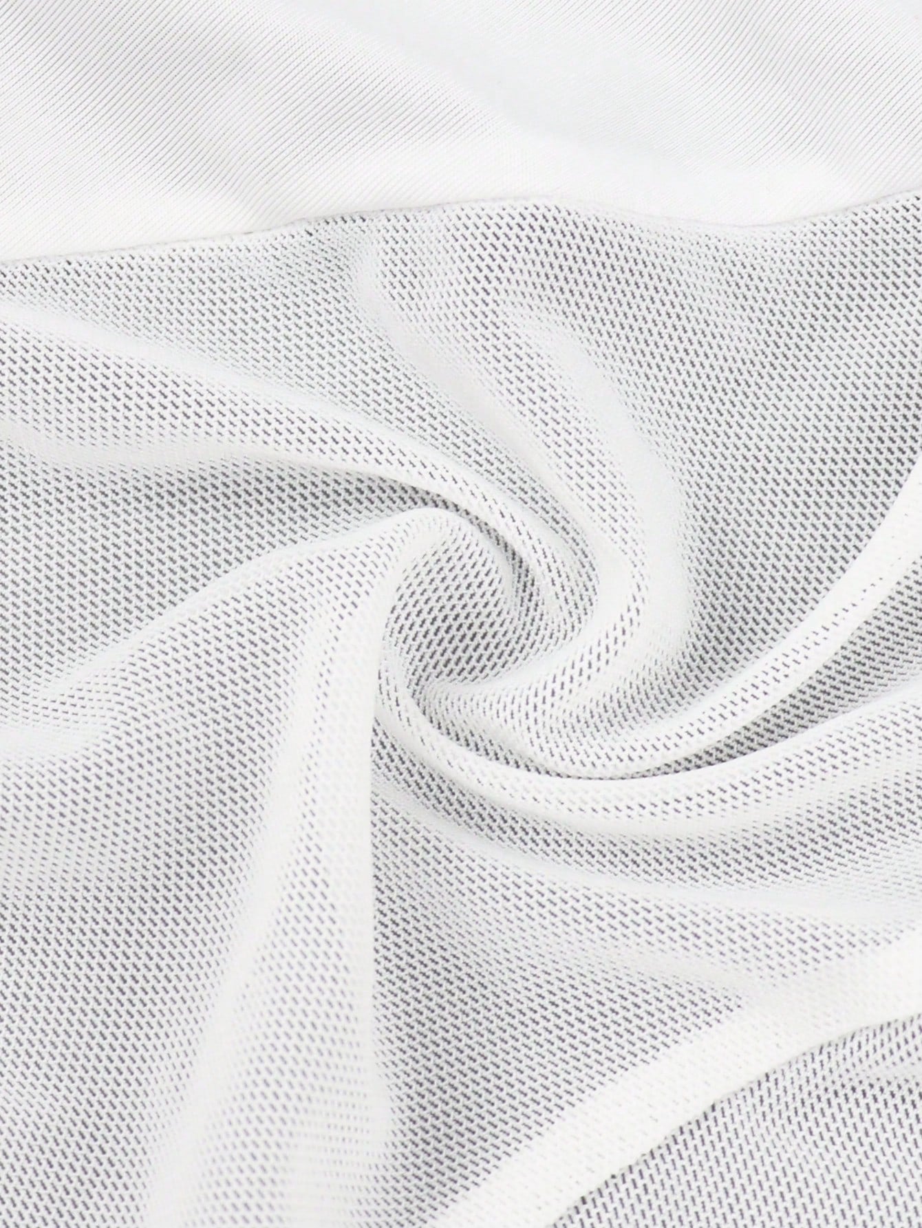 Men's white mesh thong underwear with a sleeveless deep V-neck design, plain pattern, cut out detail, and mid-rise fit.