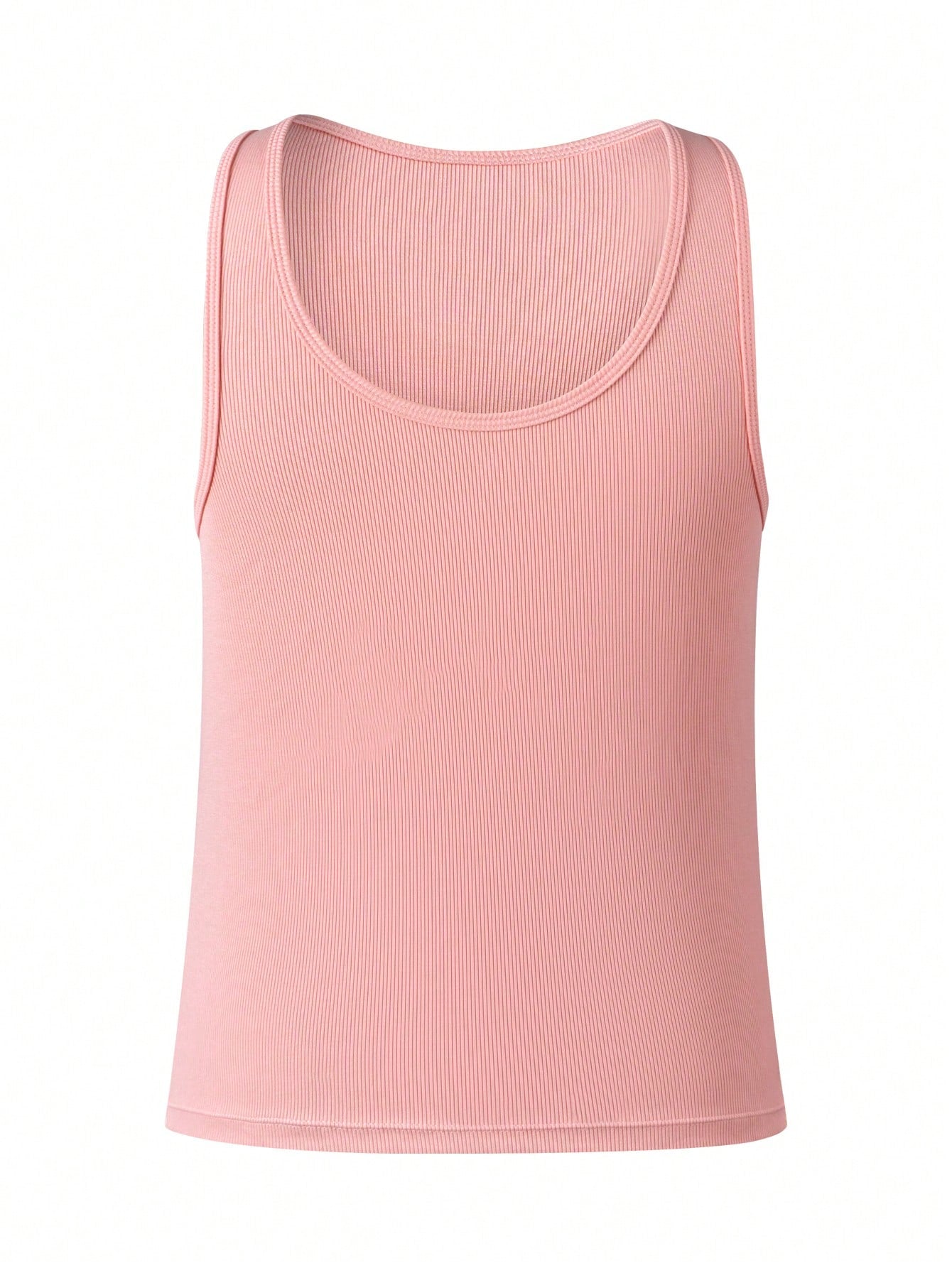Men's solid color sleeveless base layer tops in rib knit fabric, slim fit with scoop neck, high-stretch viscose blend, 3-piece set for daily wear.