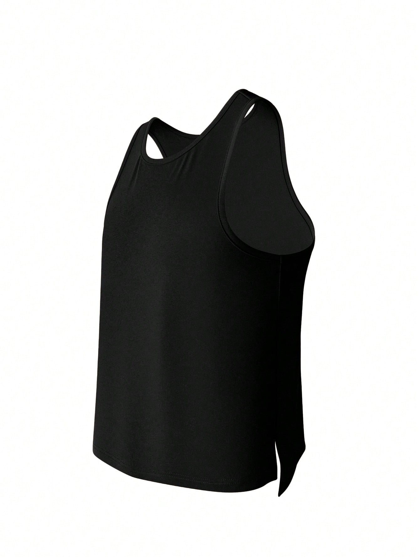 Men's solid color crew neck undershirt tank tops in a 3-piece set, sleeveless slim fit design made from high-stretch knitted fabric for daily innerwear.