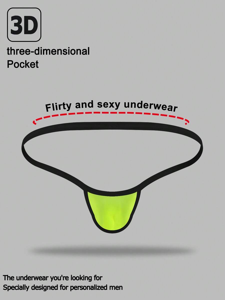 Yellow mesh jockstrap for men with a mid-rise waist, hollow U-convex pouch design, and breathable stretch polyamide fabric.
