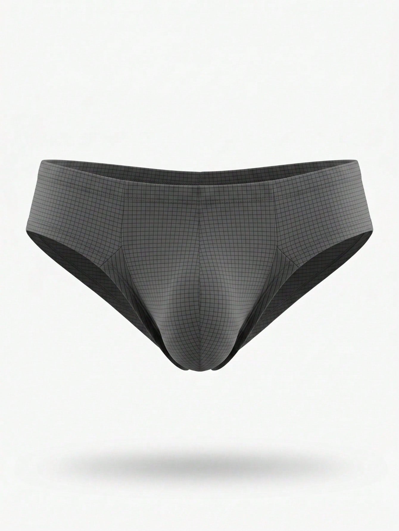Men's low rise thong underwear in plain blue fabric with soft medium stretch and T-back design.