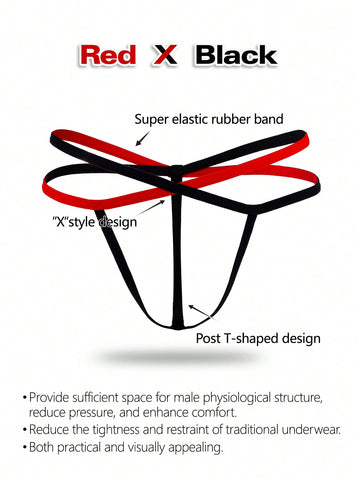 Men's low-rise thong underwear with multicolor colorblock design and contrast trim