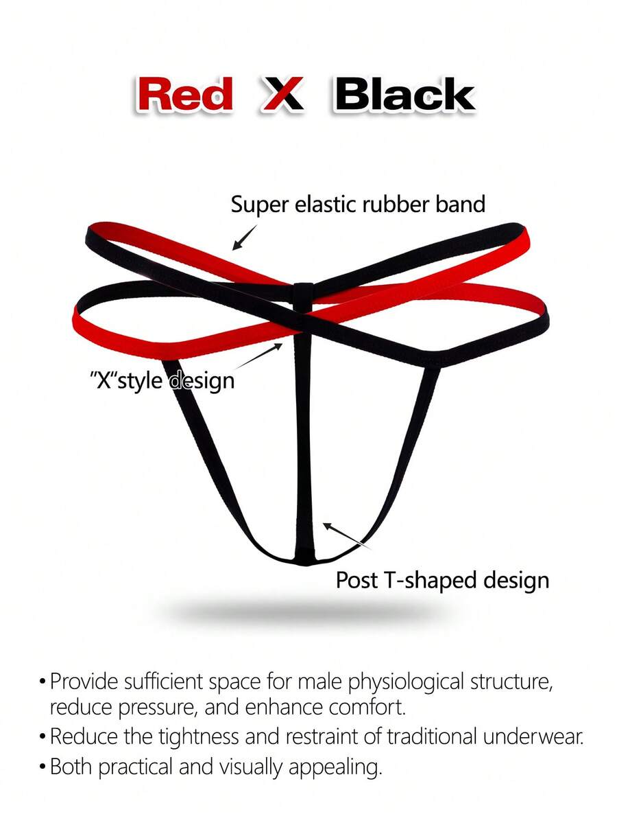 Men's low-rise thong underwear with multicolor colorblock design and contrast trim