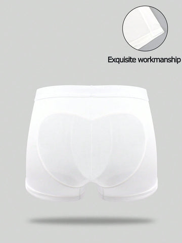 White men's low-rise mesh contrast boxer shorts featuring a plain patchwork design made of stretch fabric.