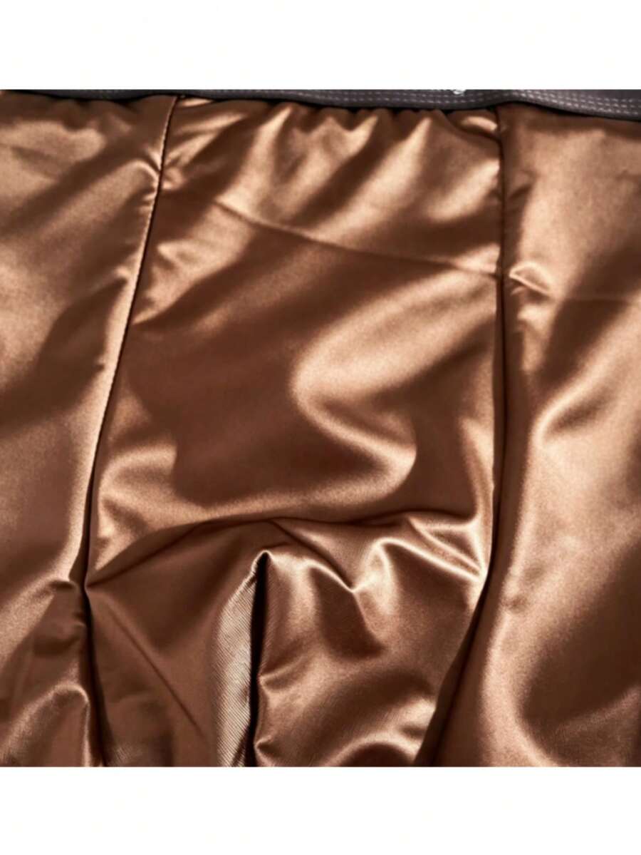 A 4-piece set of men's multicolor silk-like mid rise trunks crafted from soft knitted fabric with slight stretch and inner lining.