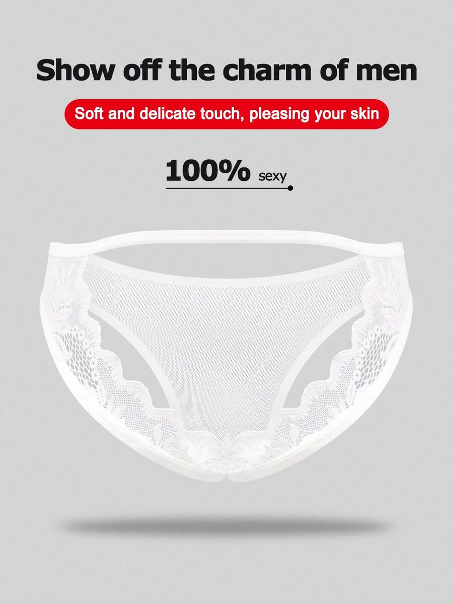Multicolor men's low rise mesh thong underwear featuring hollow out details and colorblock design