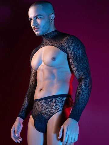 Men’s Lightweight One Piece Outfit With Leopard Print Fabric