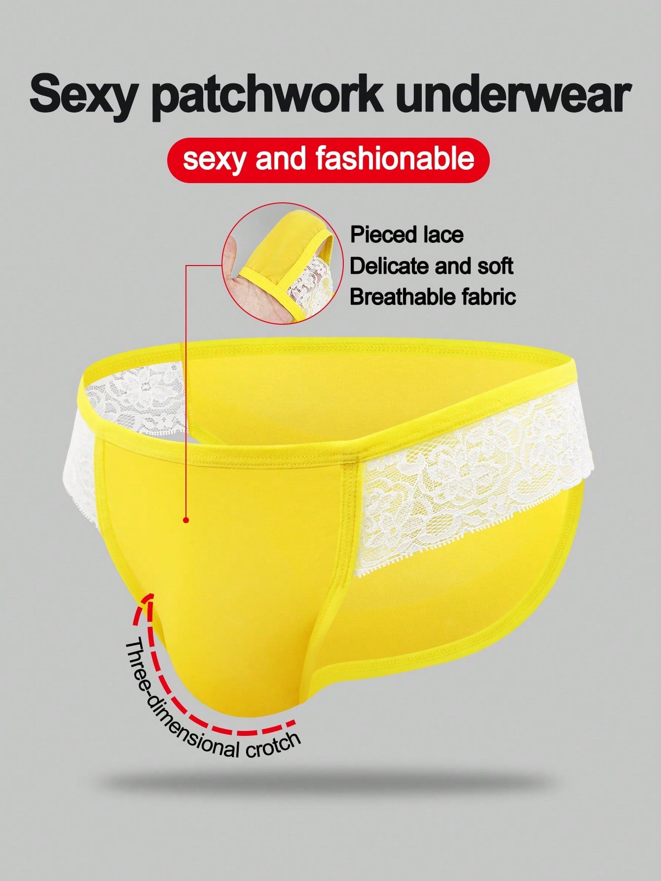 Men's Yellow Casual Shorts With Soft Breathable Stretch Fabric