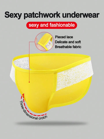 Men's Yellow Casual Shorts With Soft Breathable Stretch Fabric