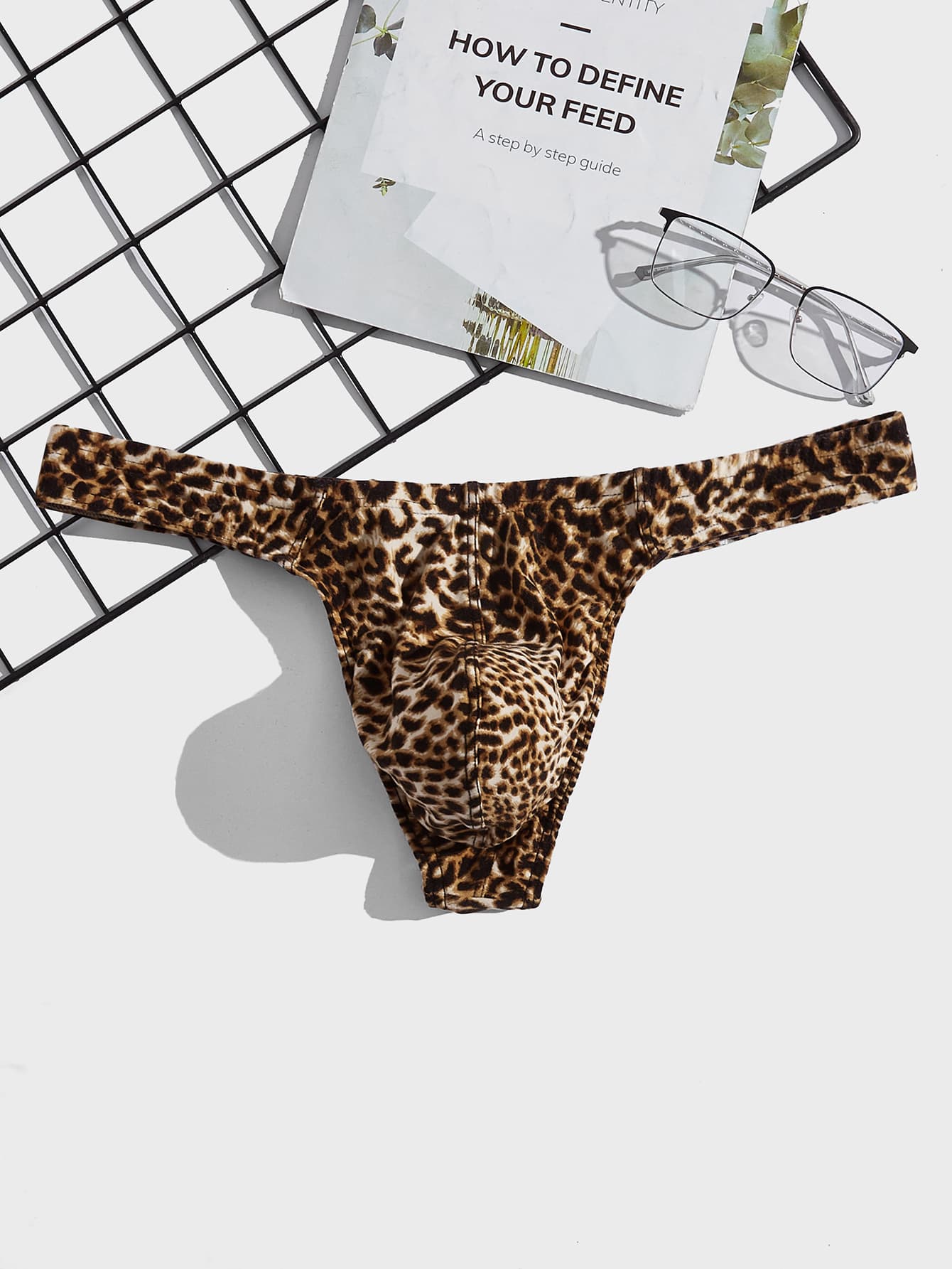 Men's Leopard Print Casual Shorts With Soft Breathable Stretch Fabric