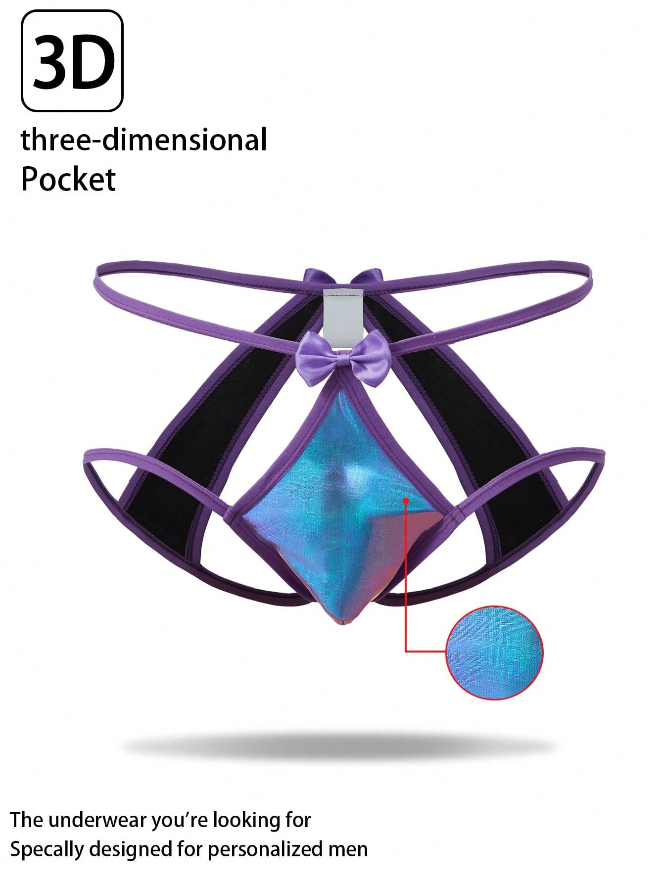 Men’s Lightweight Shorts With Bow Detail, Solid Color