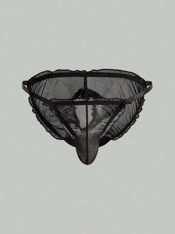 Men’s Lightweight Mesh Shorts With Cutout Detail Mid Waist