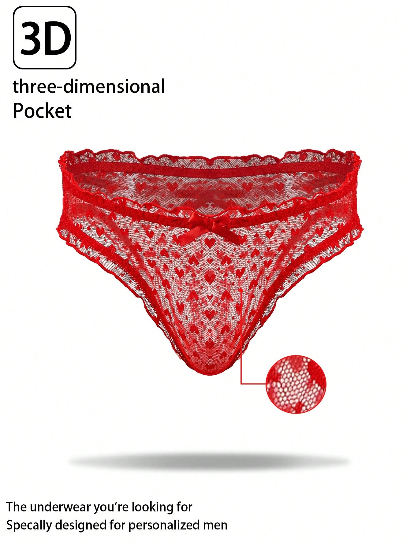 Men's Heart Pattern Casual Shorts With Soft Breathable Stretch Fabric