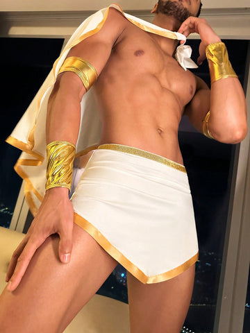 Men’s Costume Accessory Set With Gloves Armband And Cape