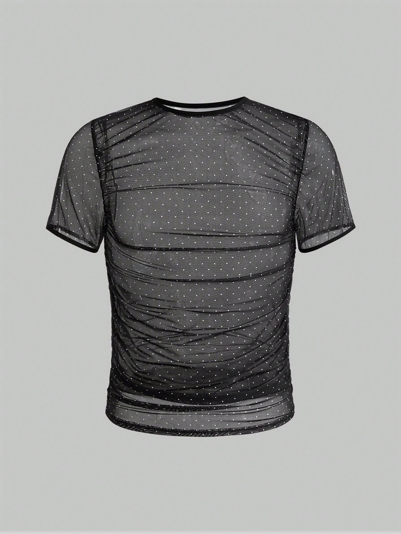 Men's Glitter Style Casual T Shirt With Soft Breathable Fabric