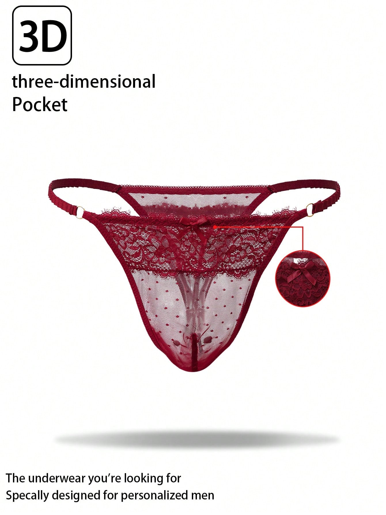 Men’s Lightweight Shorts In Wine Red With Fabric Detail