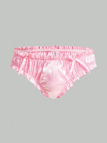 Men's Solid Color Pleated Casual Shorts With Soft Stretch Fabric