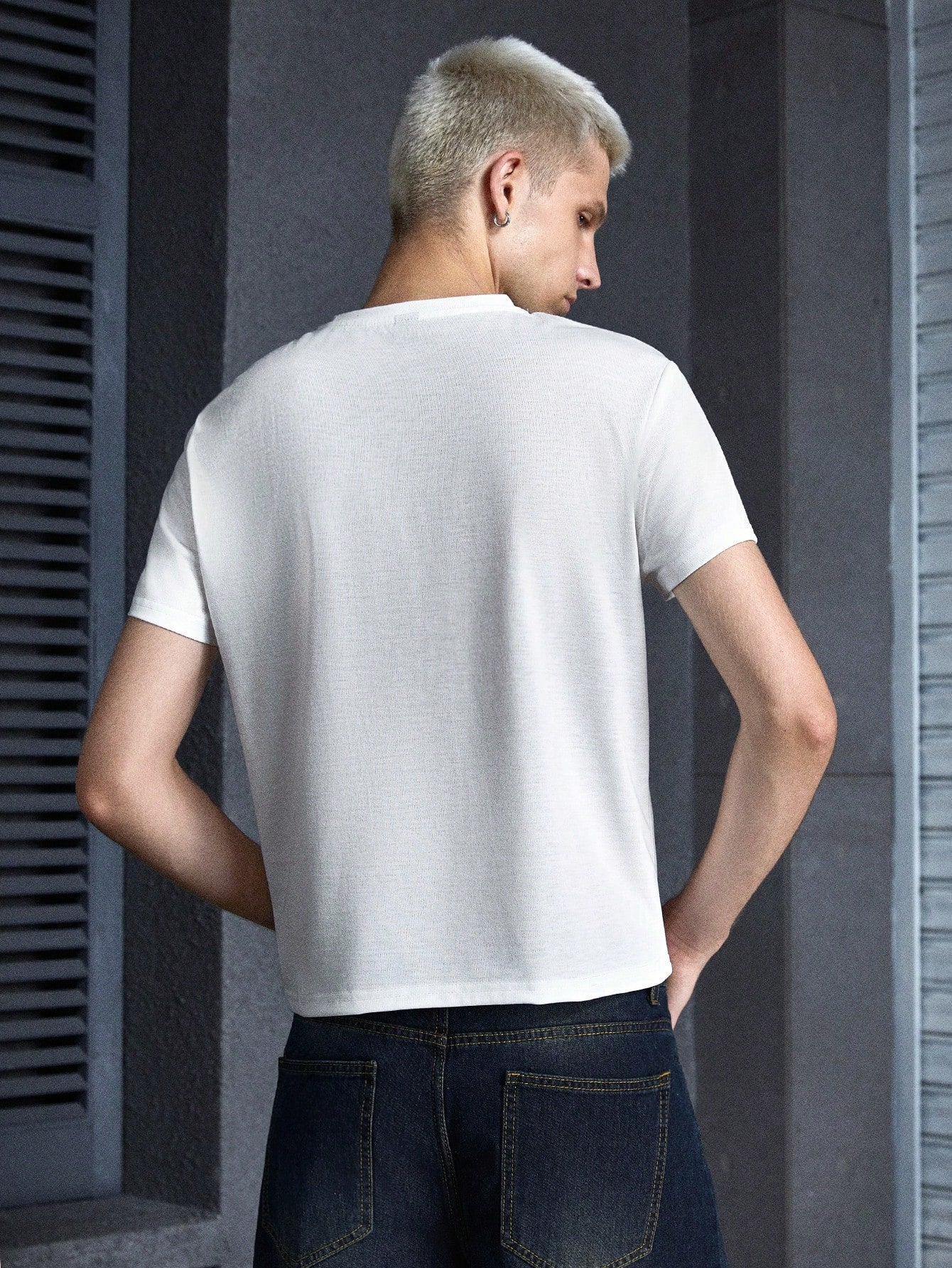 Men's Y2K Festival Ghost White Knitted Rose Red Letter Foaming Printing Loose Drop Shoulder Small Round Neck Young Casual Short Sleeve T-Shirt