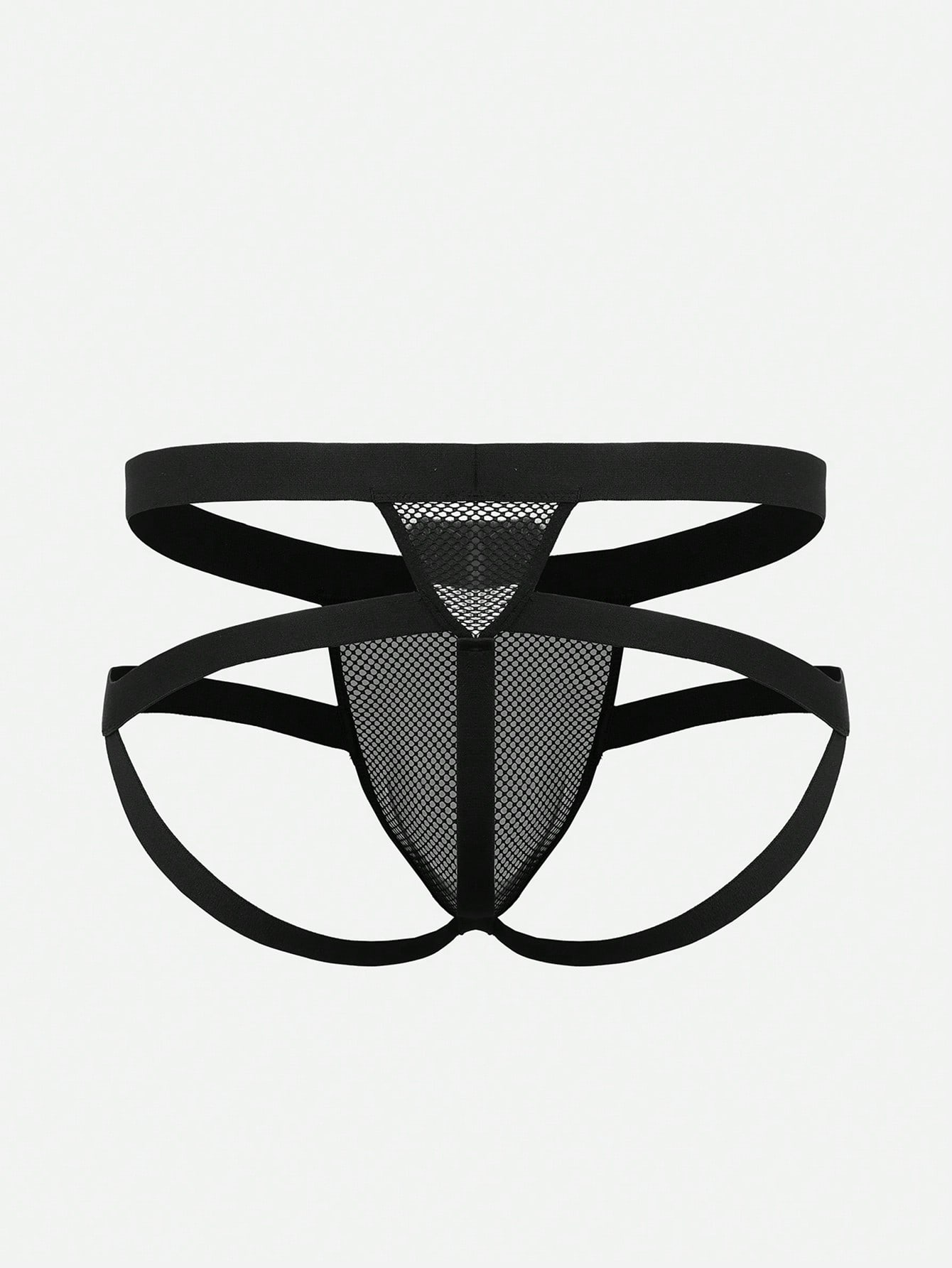 Men’s Lightweight Shorts With Hollow Pattern, Elastic Waist