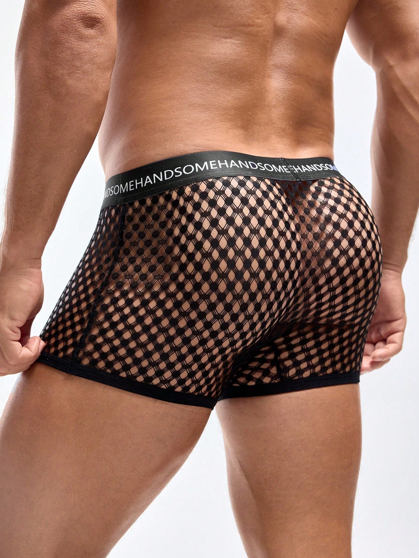 Men’s Lightweight Shorts With Letter Webbing Detail