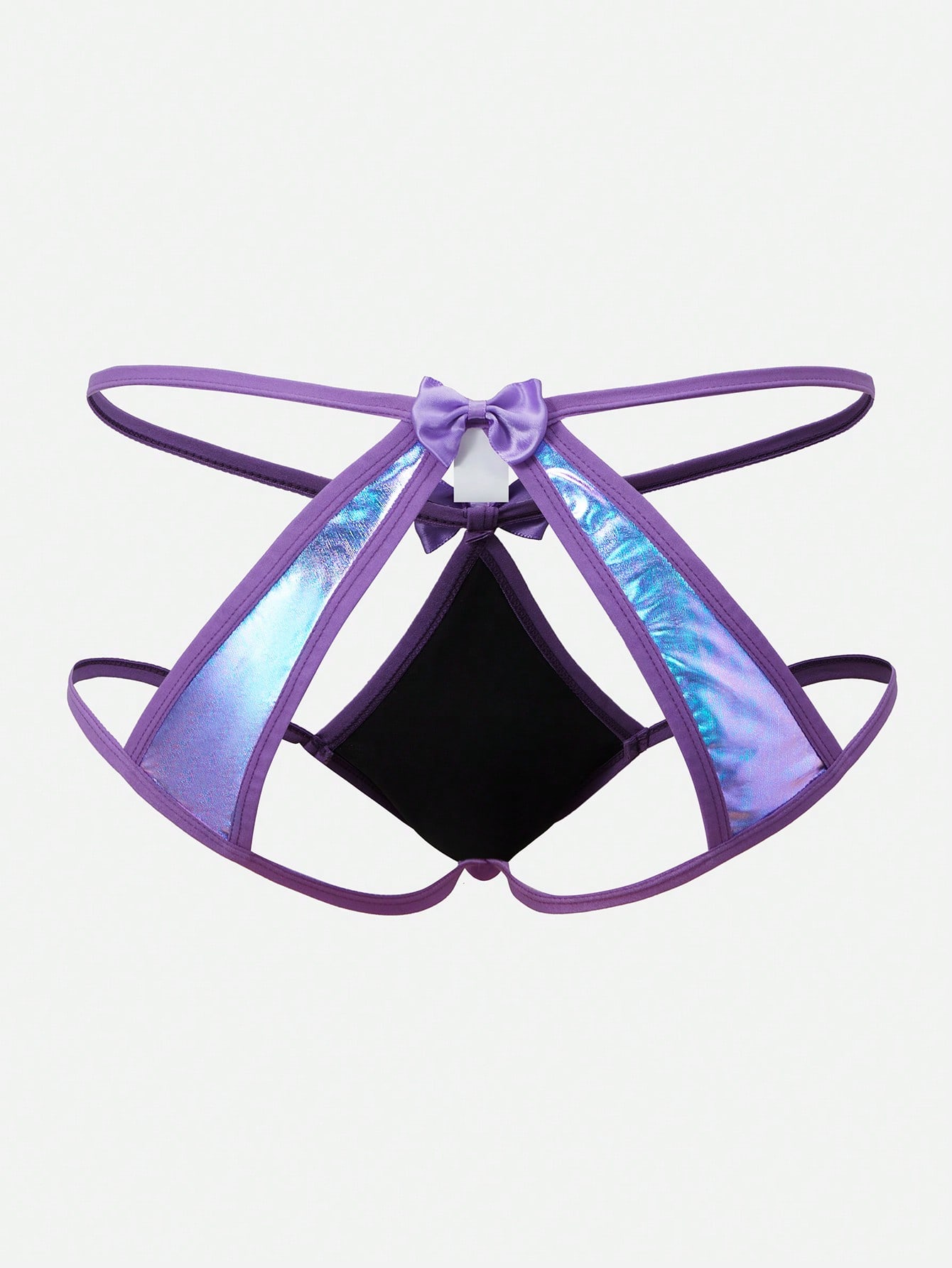 Men’s Lightweight Shorts With Bow Detail, Solid Color