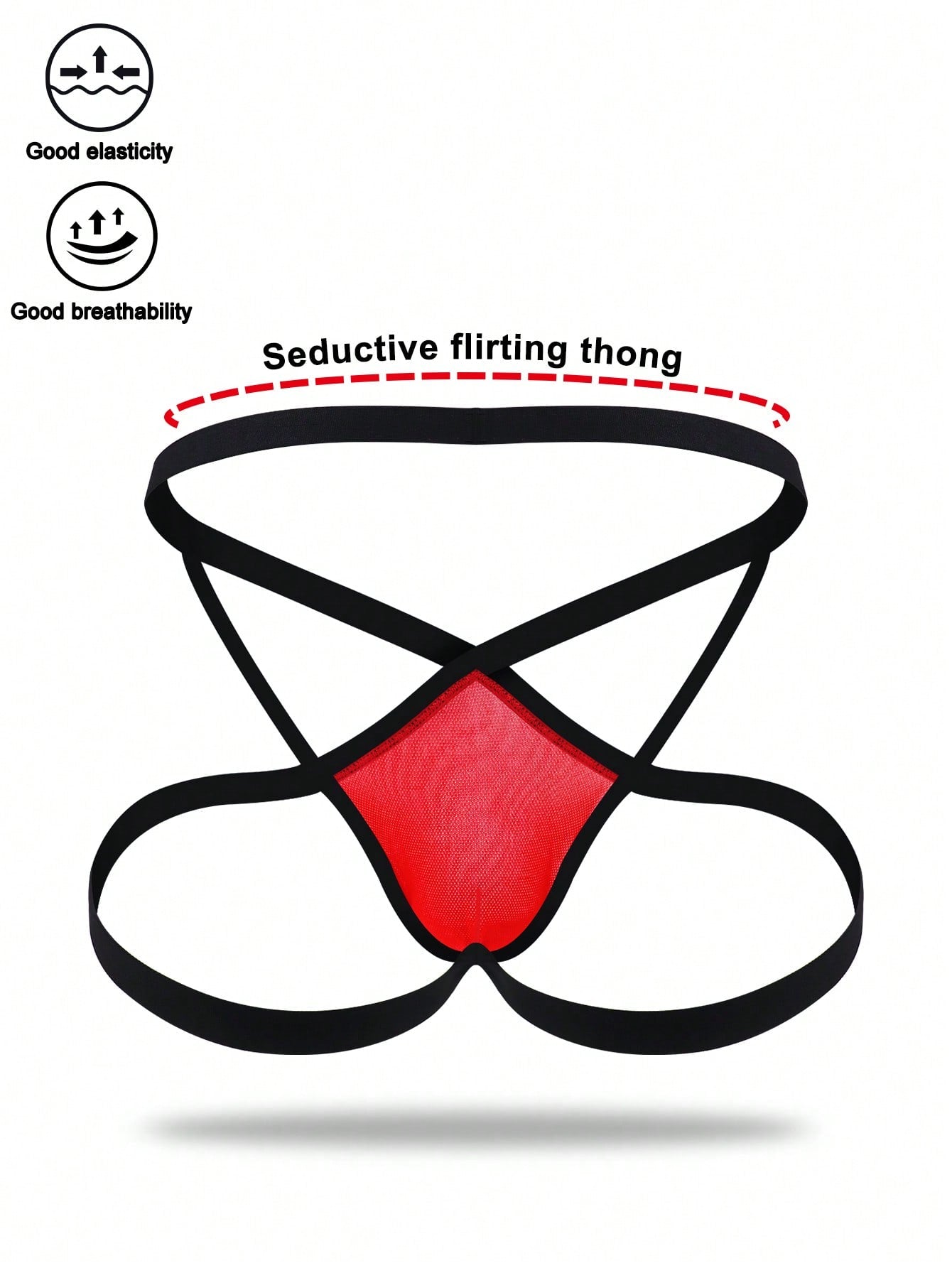 Men's Red Casual Shorts With Lightweight Breathable Stretch Fabric