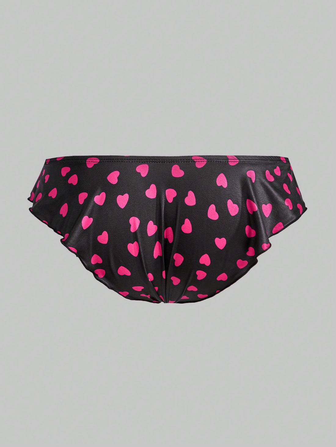 Men’s Casual Shorts With Heart Print And Trim Detail