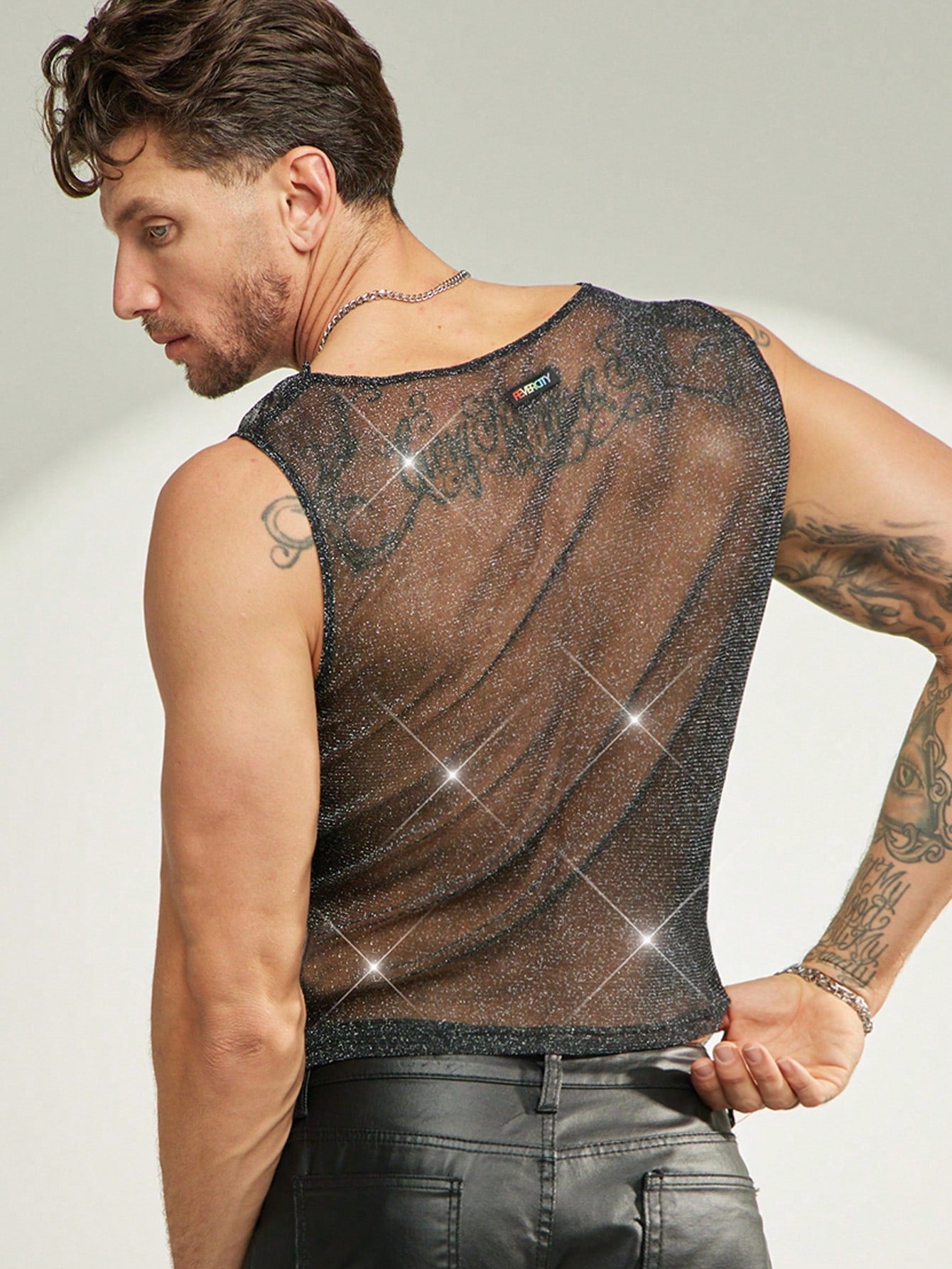 Men's Sheer Mesh Tank Top