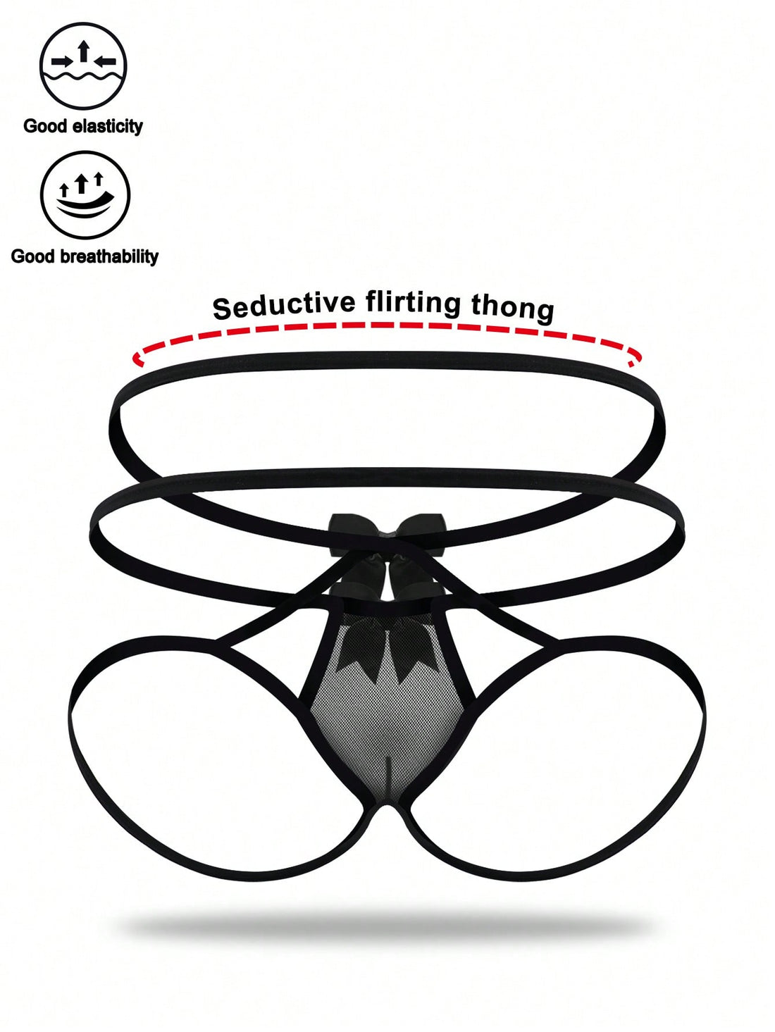 Men's Black Casual Shorts With Bow Detail And Soft Stretch Fabric