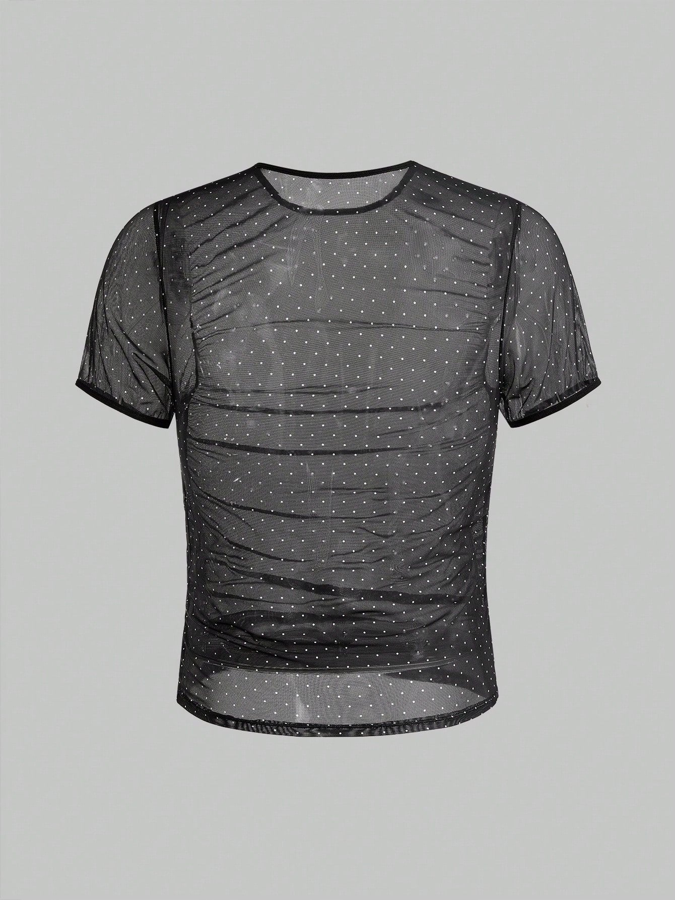 Men's Glitter Style Casual T Shirt With Soft Breathable Fabric