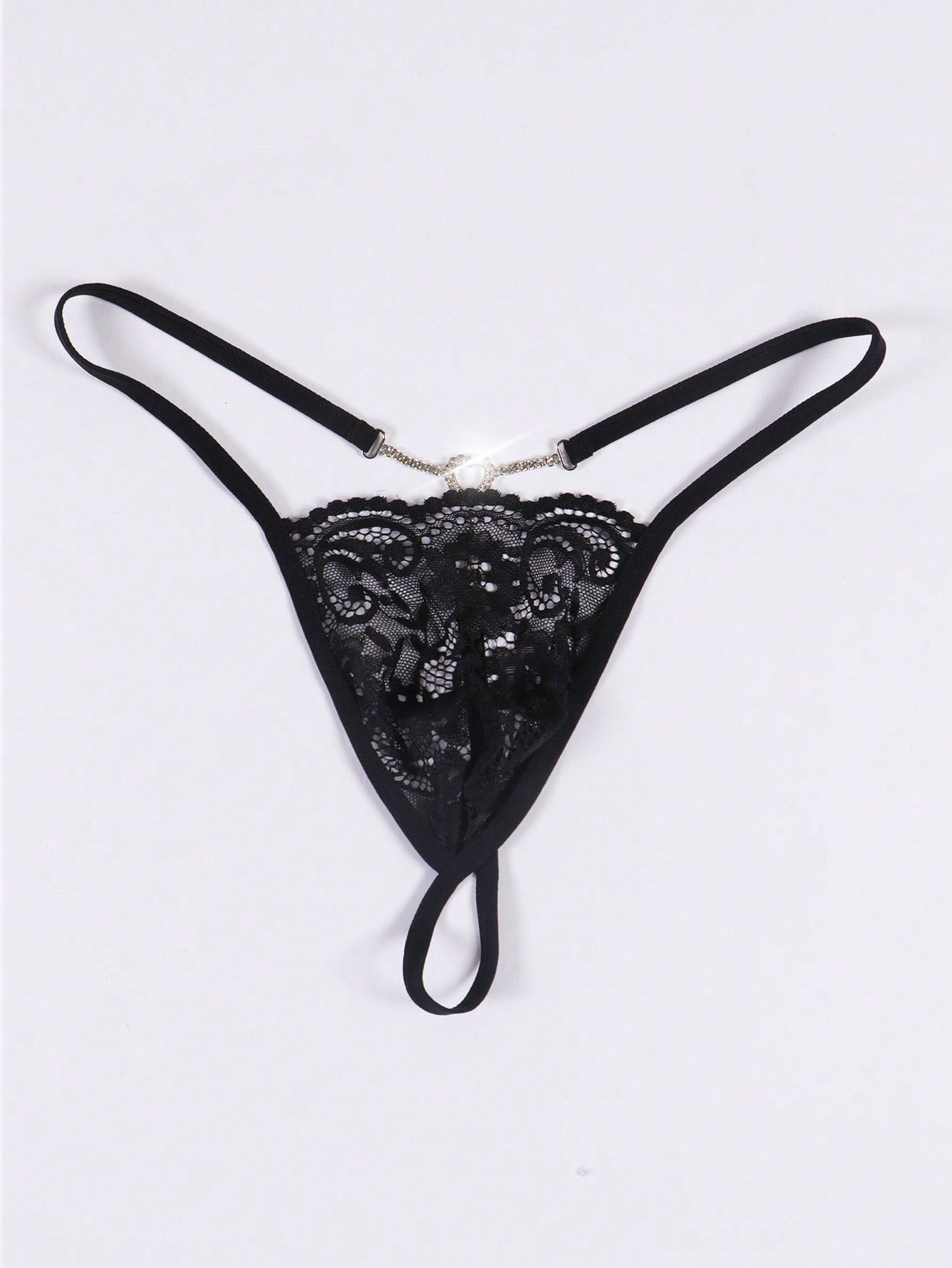 Men’s Lightweight Shorts In Black With Chain Accent Detail