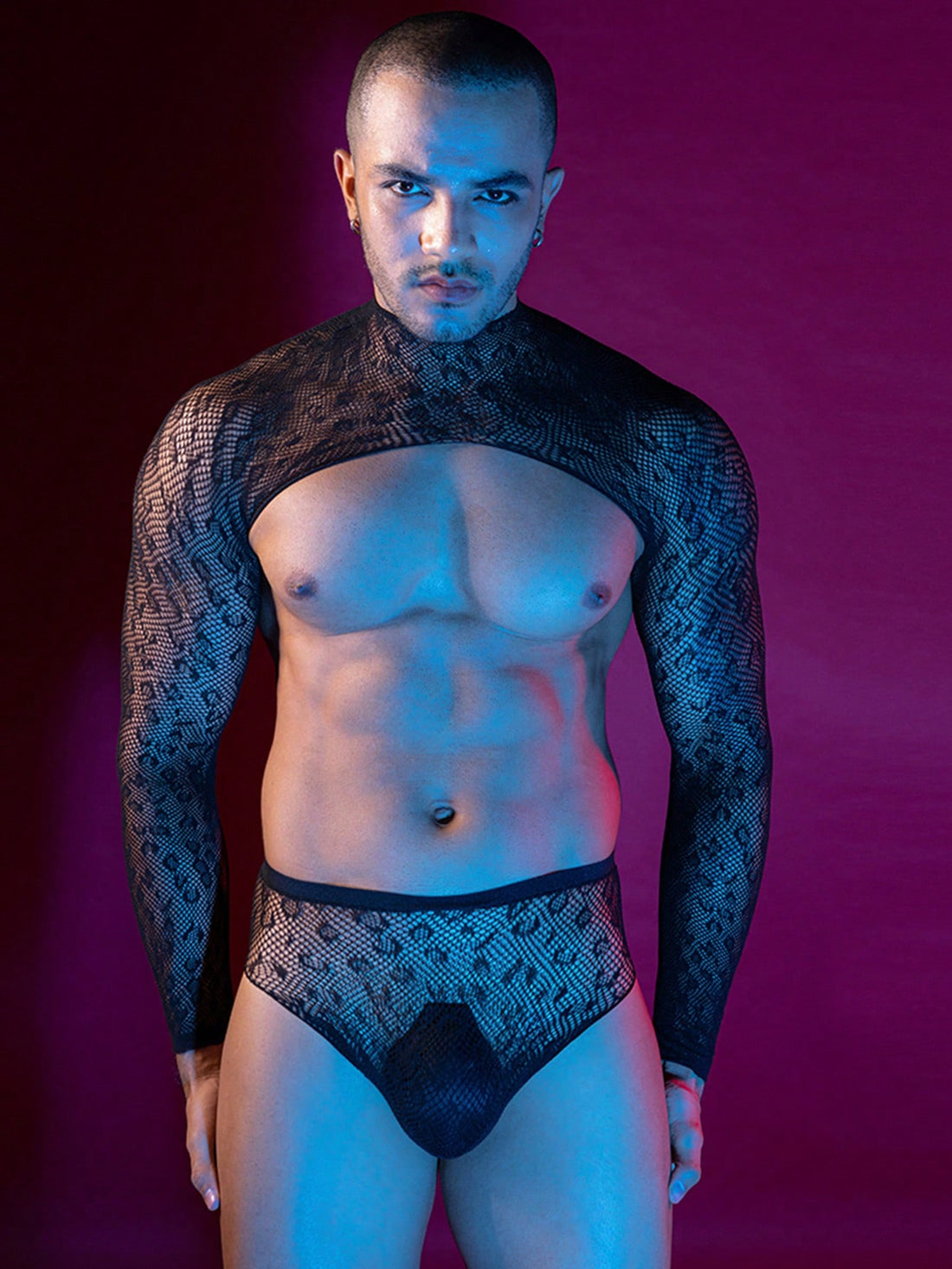 Men’s Lightweight One Piece Outfit With Leopard Print Fabric