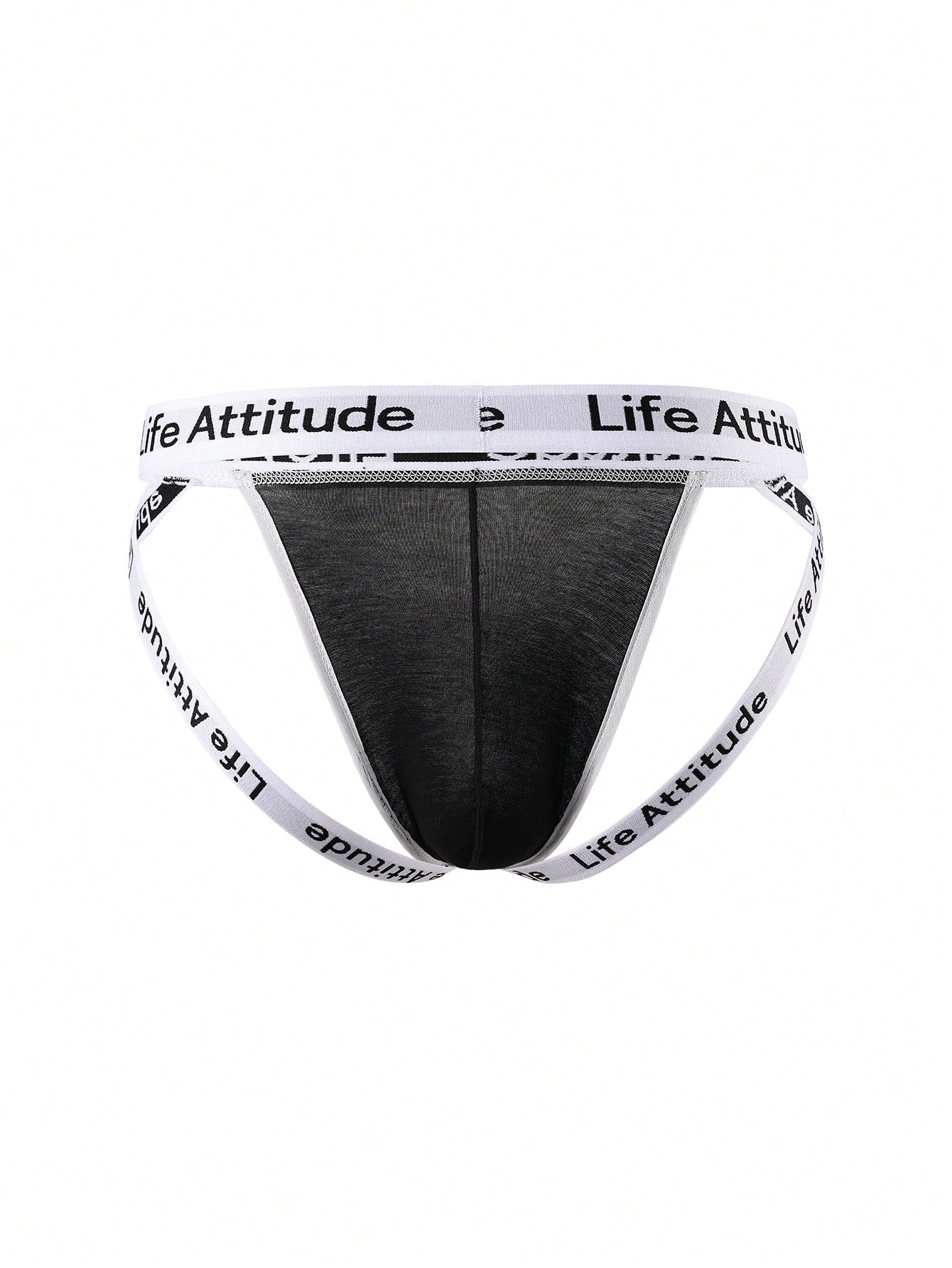 Men’s Casual Shorts With Letter Print And Cutout Design