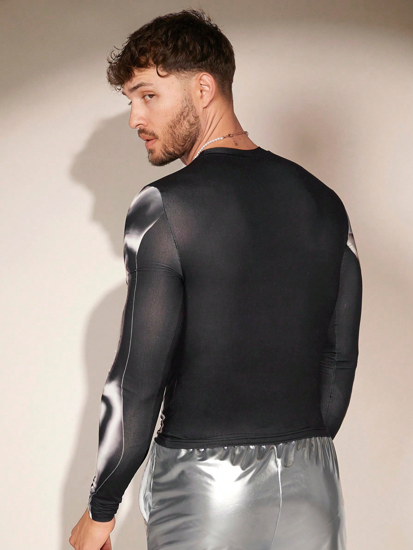 Men's Body Heat Map Print Long Sleeve T-Shirt