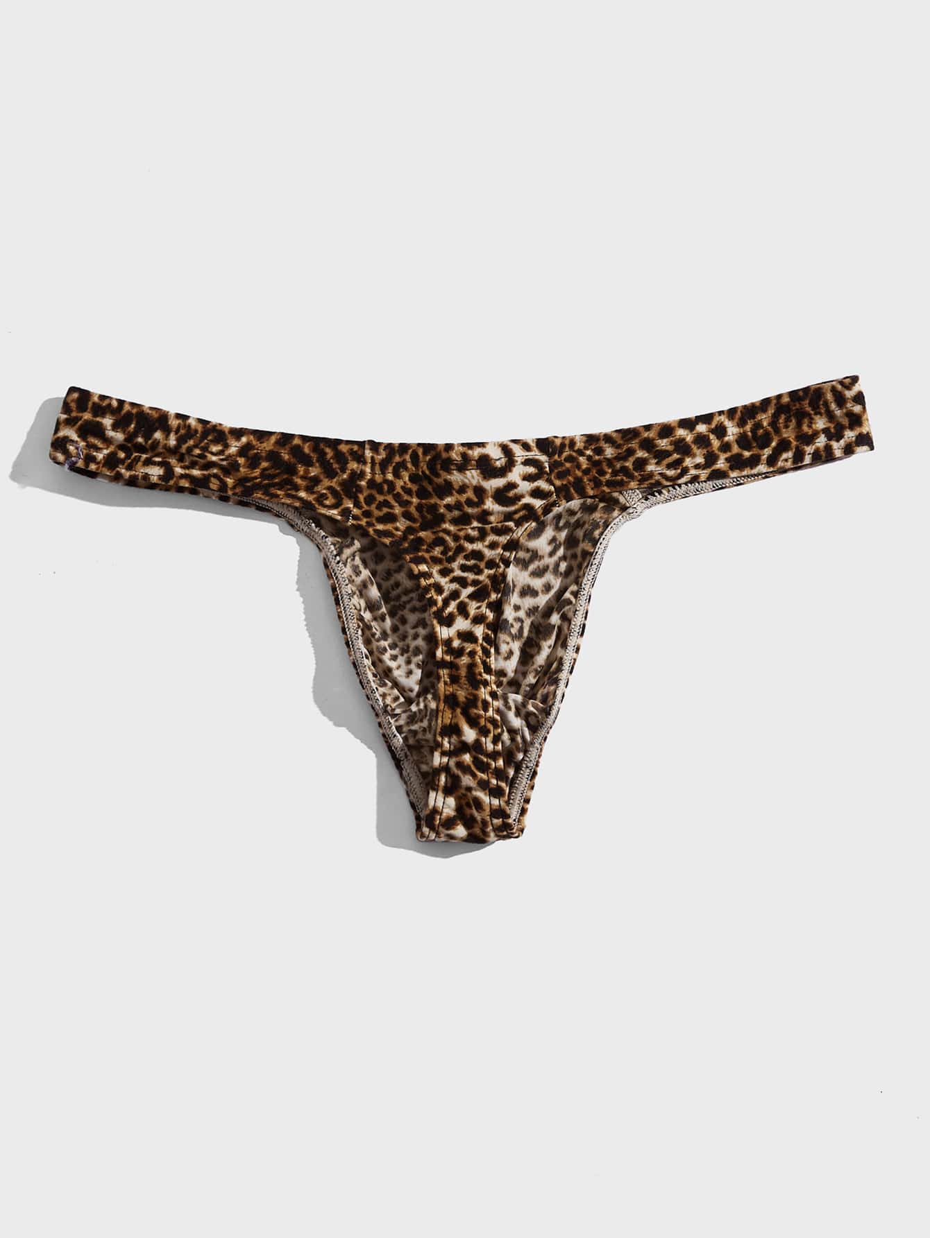 Men's Leopard Print Casual Shorts With Soft Breathable Stretch Fabric