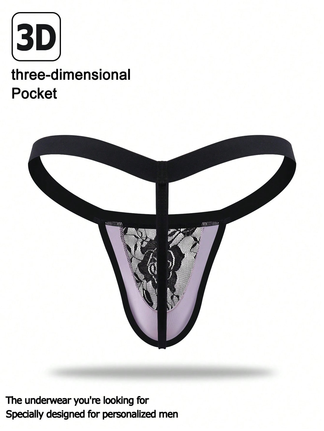 Men’s Breathable Black Lace Shorts Lightweight Daily Wear