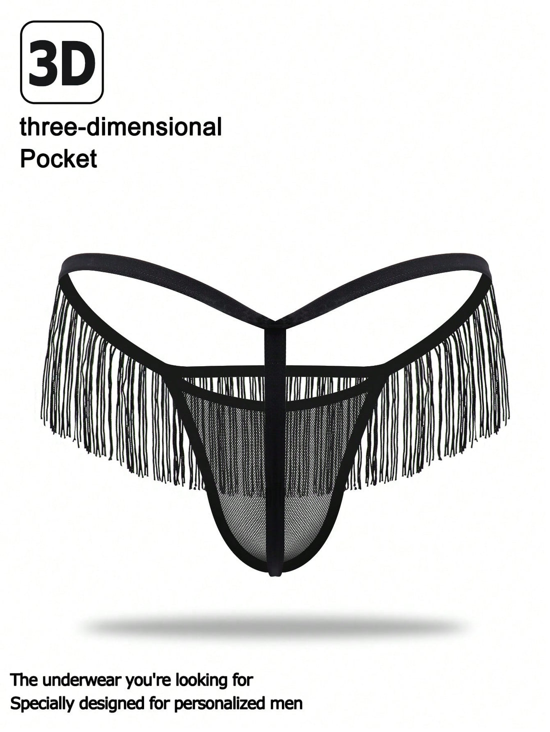 Men’s Lightweight Shorts Black Mesh With Hollow Waist Detail